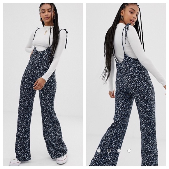 Pants - Floral Jumper Overall